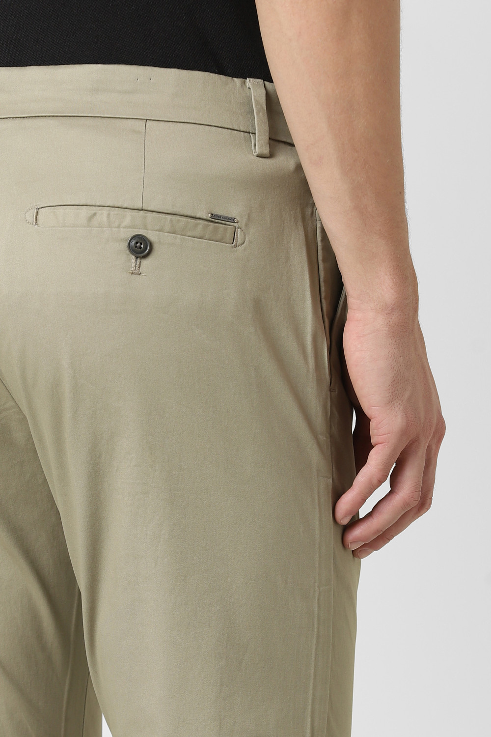 Image of PETER ENGLAND Regular Fit Men Beige Trousers