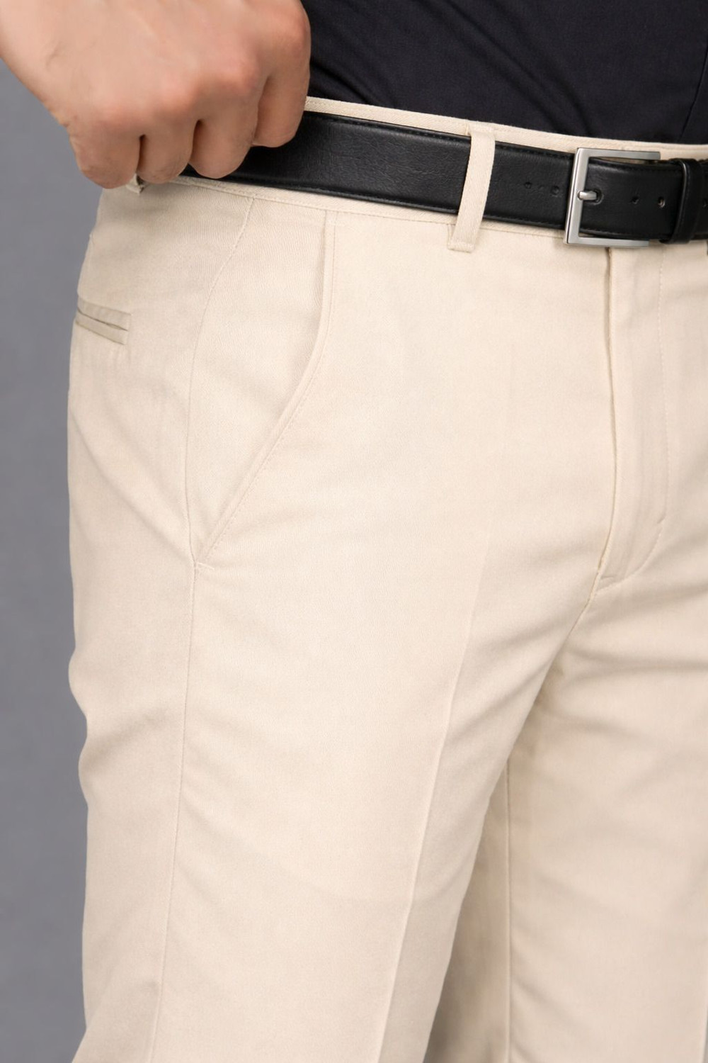Image of Blackhem Regular Fit Men Beige Trousers