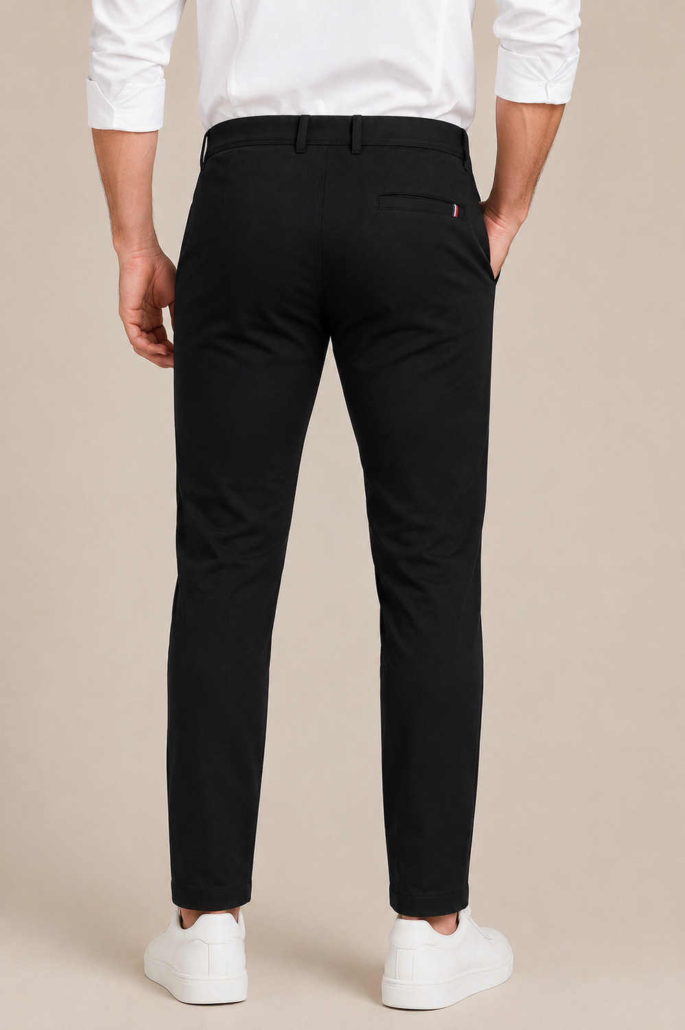 Image of ARADHYAGARMENT Straight Fit, Slim Fit Men Black Trousers