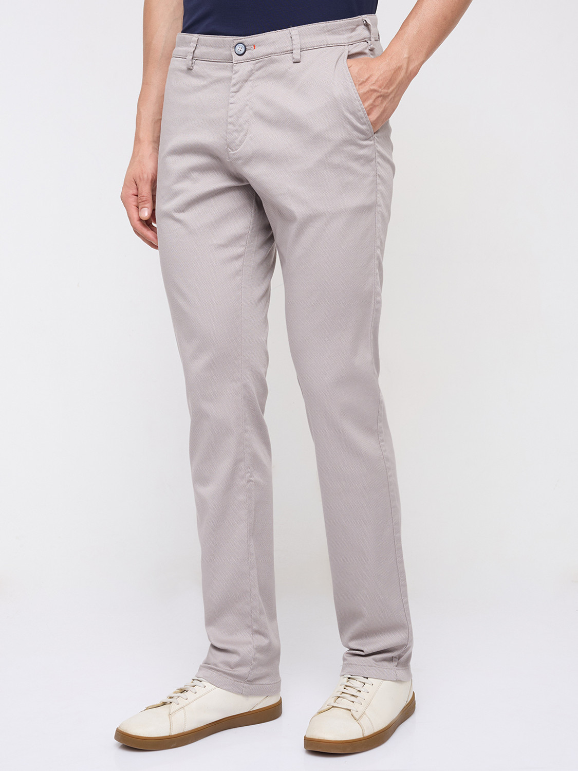 Image of KILLER Slim Fit Men Grey Trousers