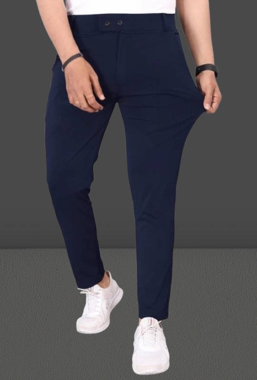 Advikfashion Slim Fit Men Blue Trousers