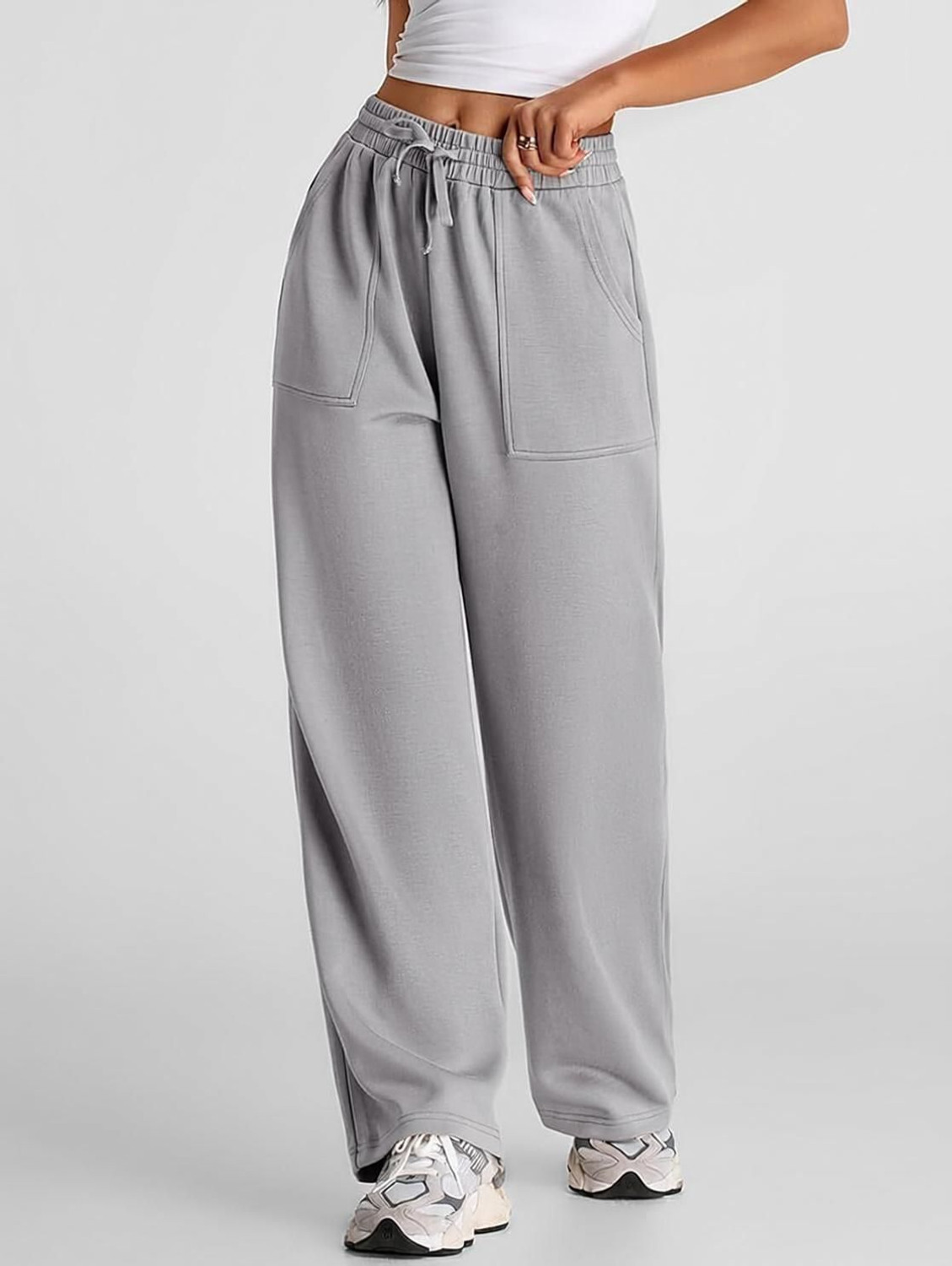 Image of Q-Rious Relaxed Women Grey Trousers