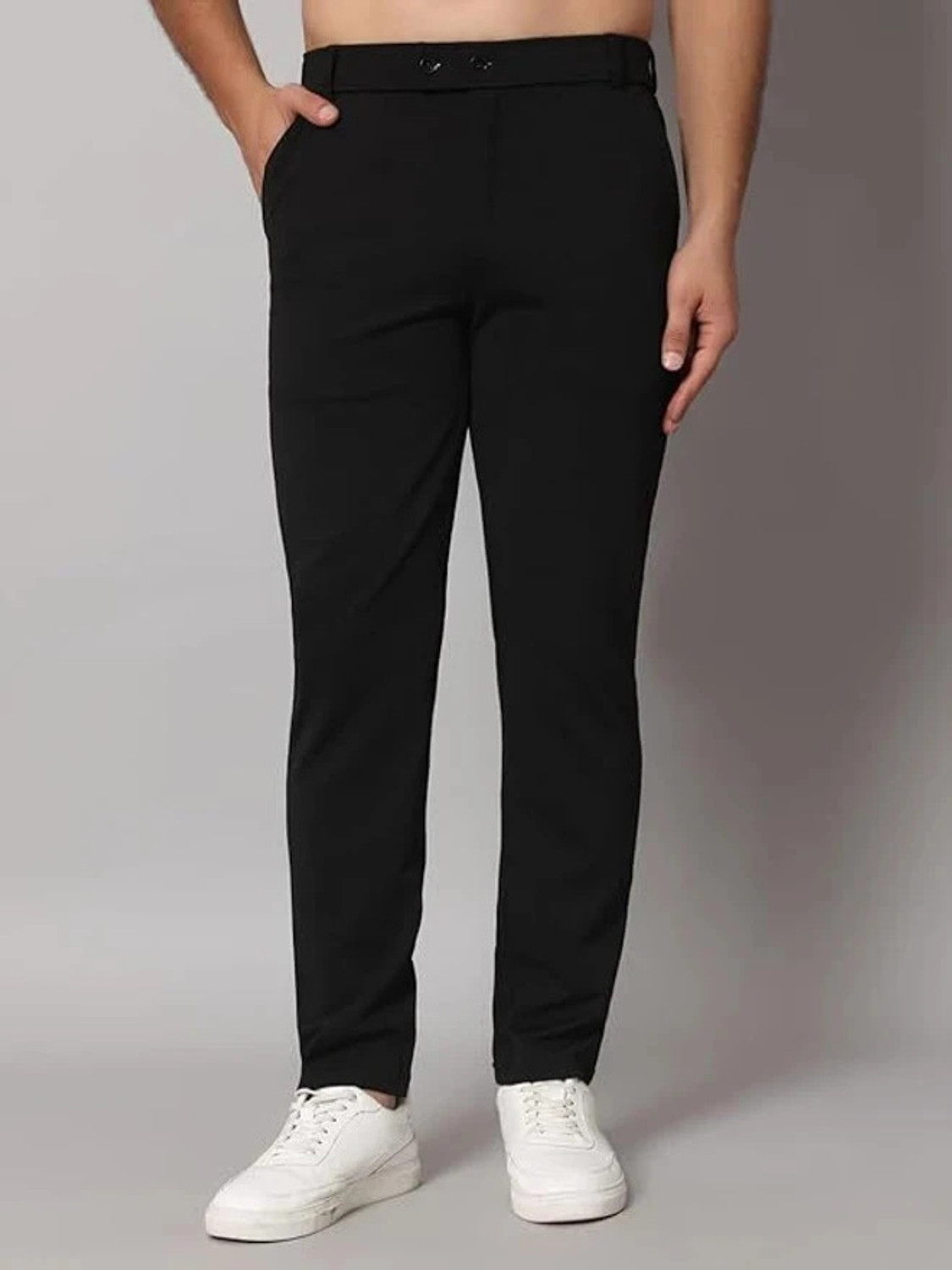 Image of Valley Regular Fit Men Black Trousers