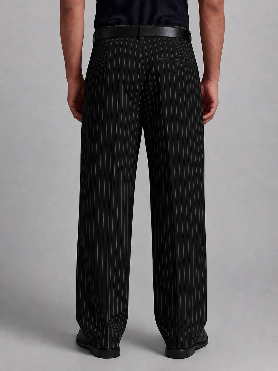 mtwn Loose Fit Black Trousers - Image 2