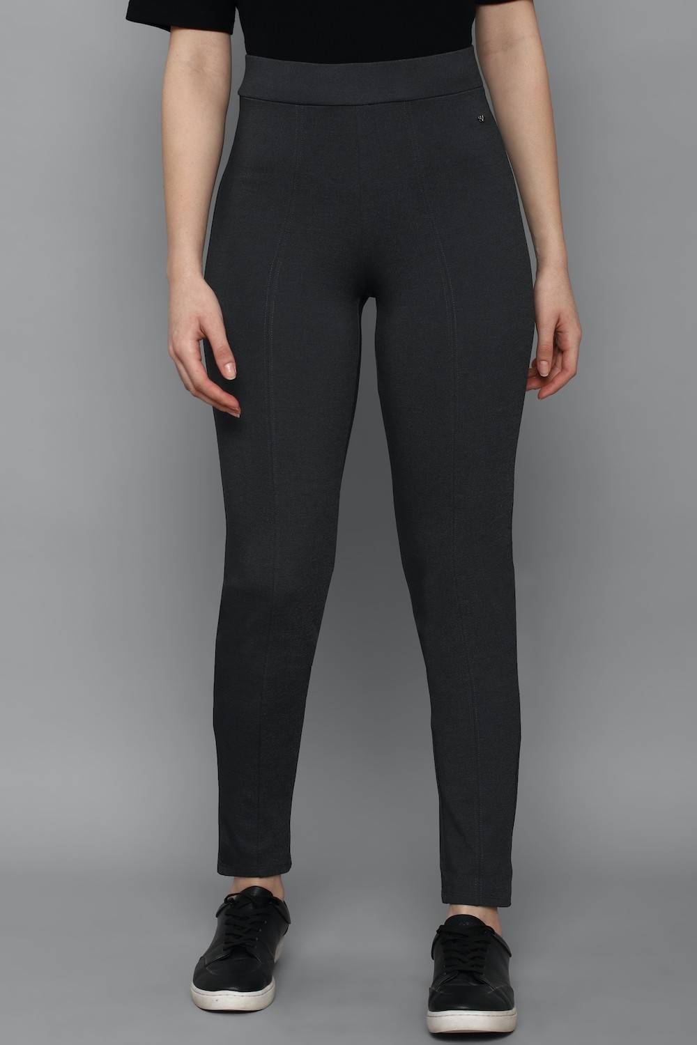 Allen Solly Regular Fit Women Grey Trousers