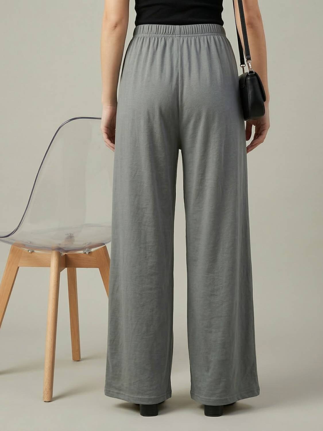 SATGURU KIRPA Loose Fit Women Grey Trousers - Image 2