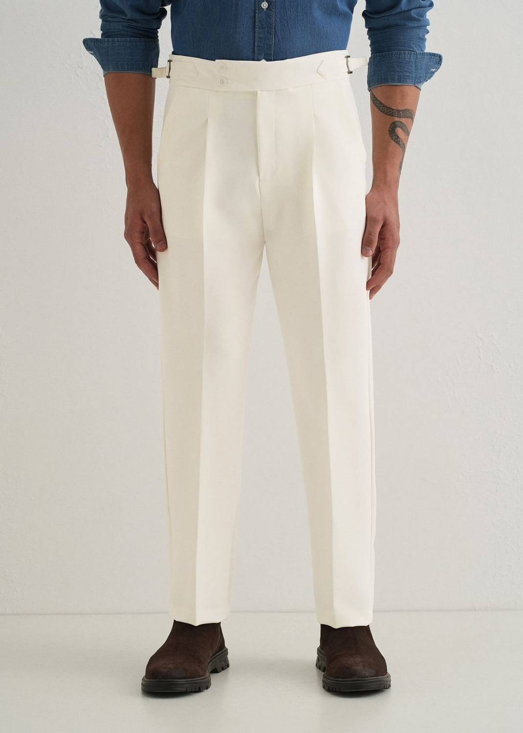 SKENJEL Men Black Relaxed Trousers - Image 1