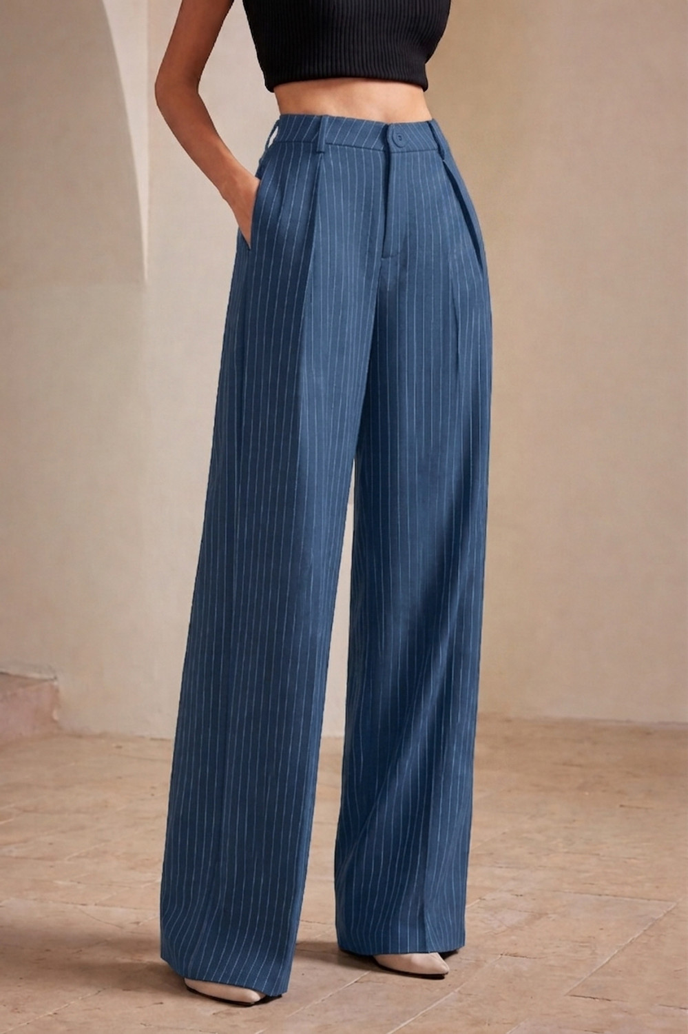 Image of KOTTY Relaxed Women Blue Trousers