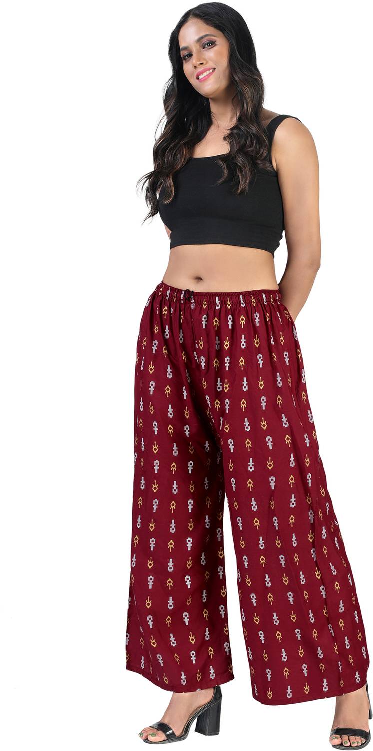 4K FASHION Relaxed Women Maroon Trousers