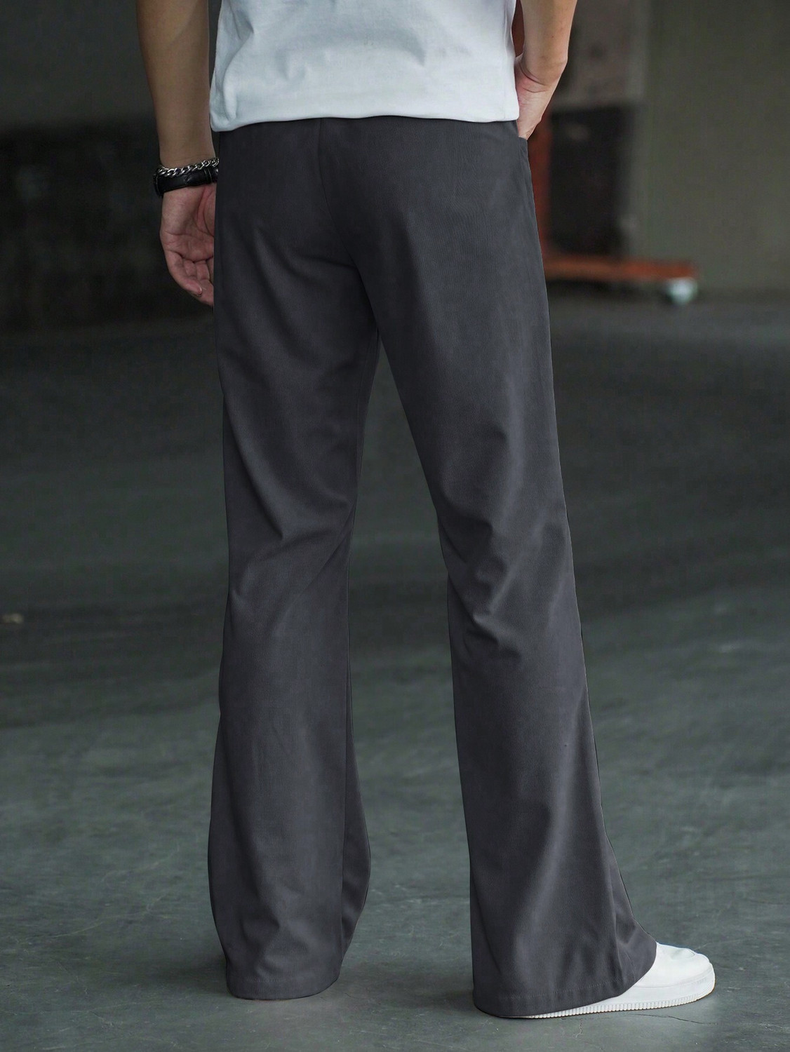 Image of Plus91 Loose Fit Men Grey Trousers