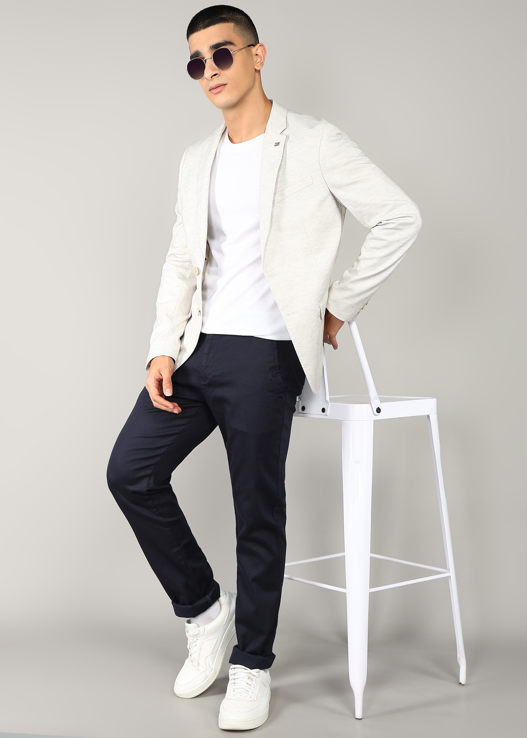 Image of KILLER Slim Fit Men Dark Blue Trousers