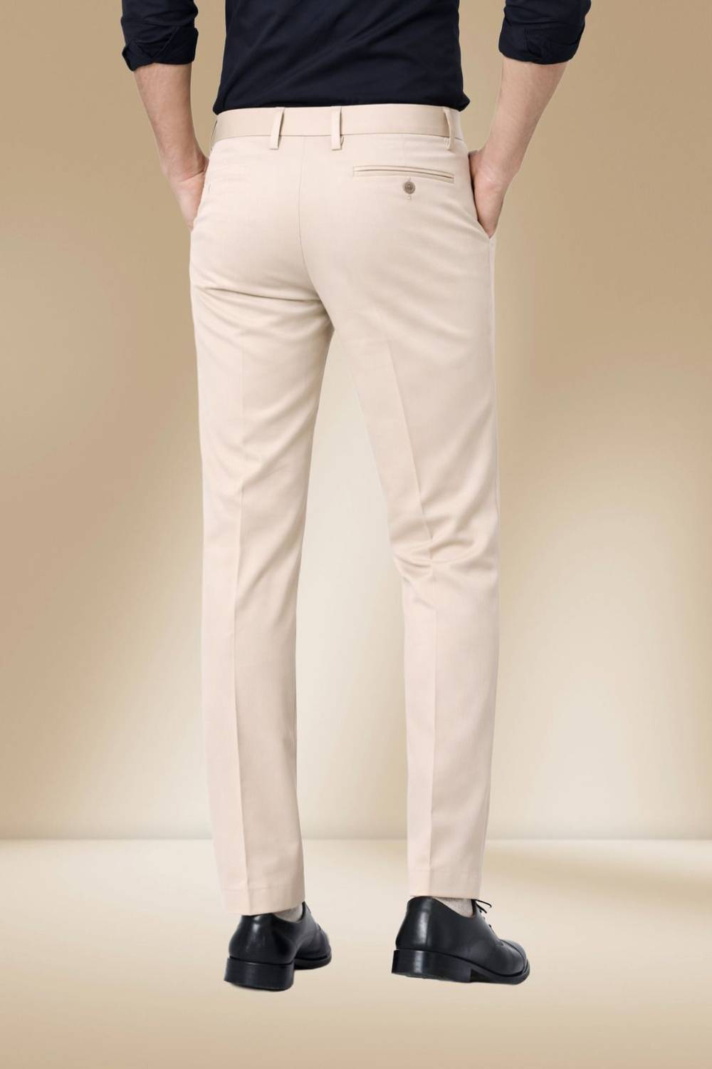 ViGit Men Beige Trousers Regular Fit - Image 2