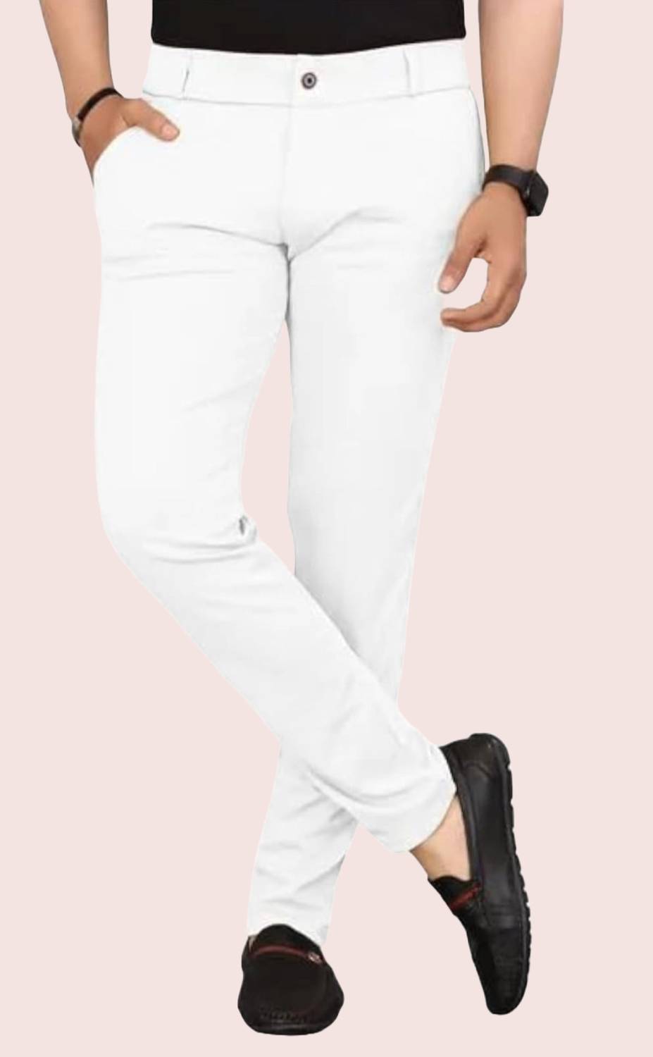 VIJETAGARMENTS Relaxed Men White Trousers - Image 4