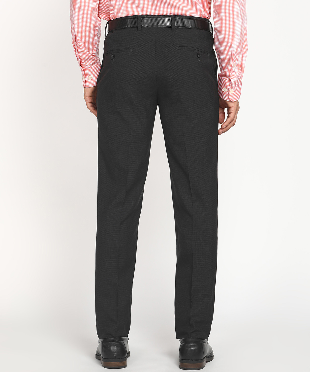 Image of PETER ENGLAND Slim Fit Men Black Trousers