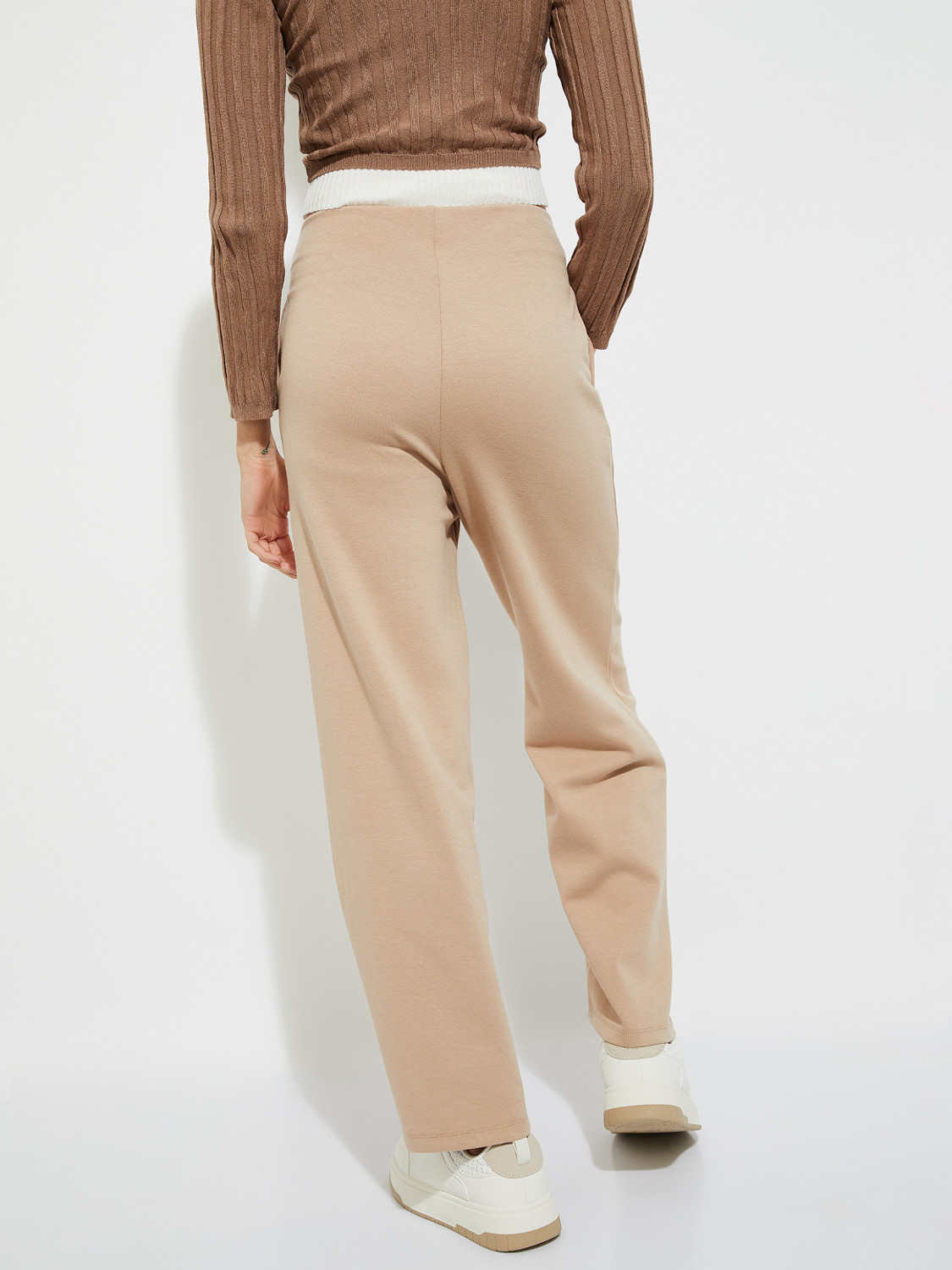 Image of MAX Regular Fit Women Beige Trousers