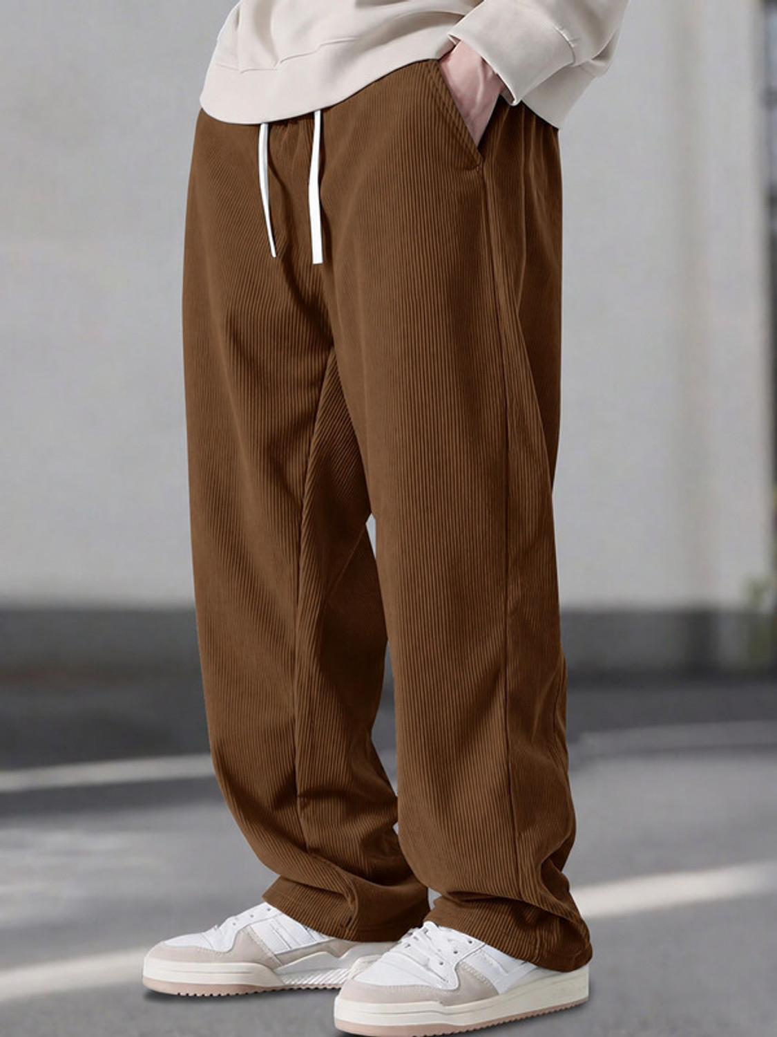 Image of METRONAUT Relaxed Men Multicolor Cotton Blend Trousers
