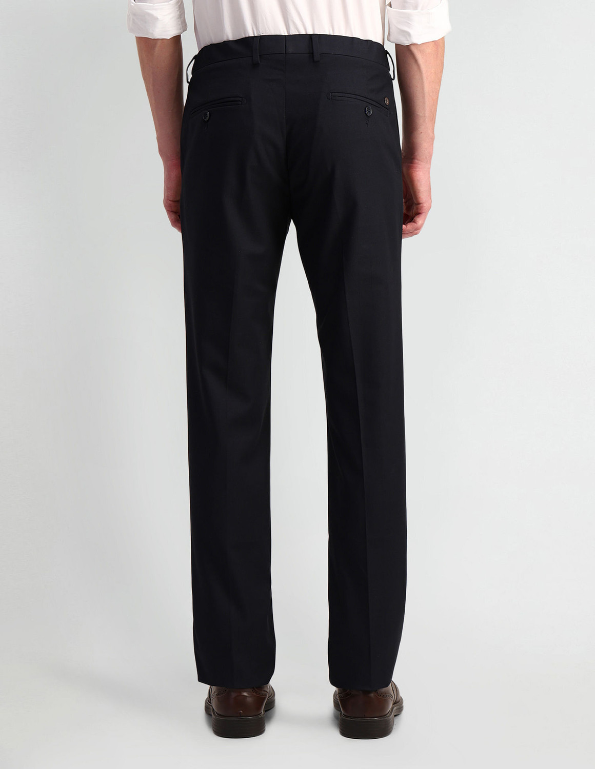 Image of ARROW Slim Fit Men Blue Trousers