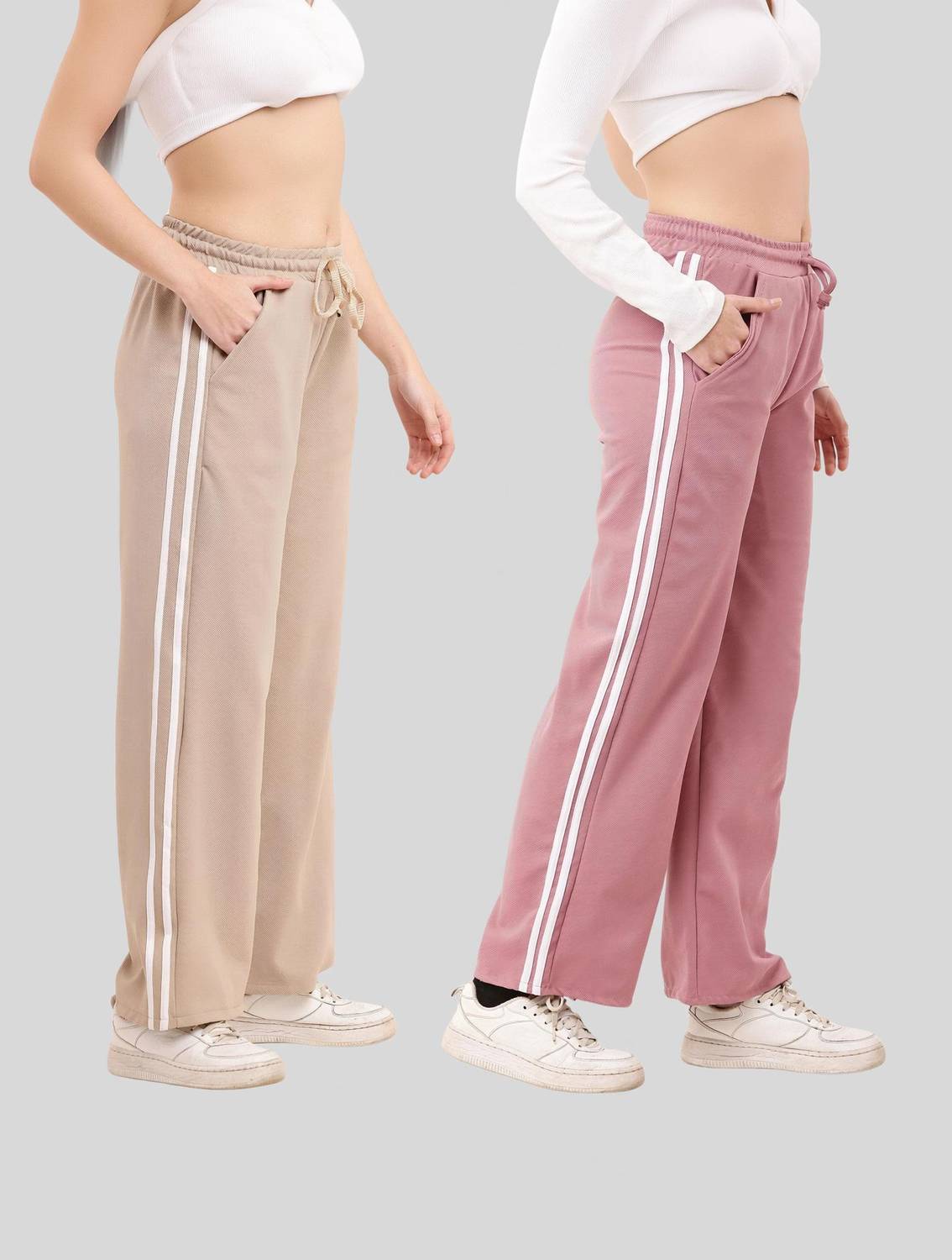 Amaira Fashion Loose Fit Women Pink Trousers