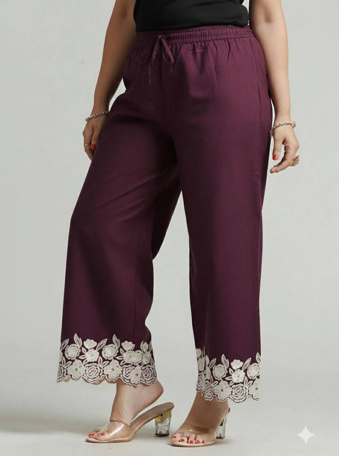 AISHA ENTERPRISES Comfort Fit Women Maroon Trousers