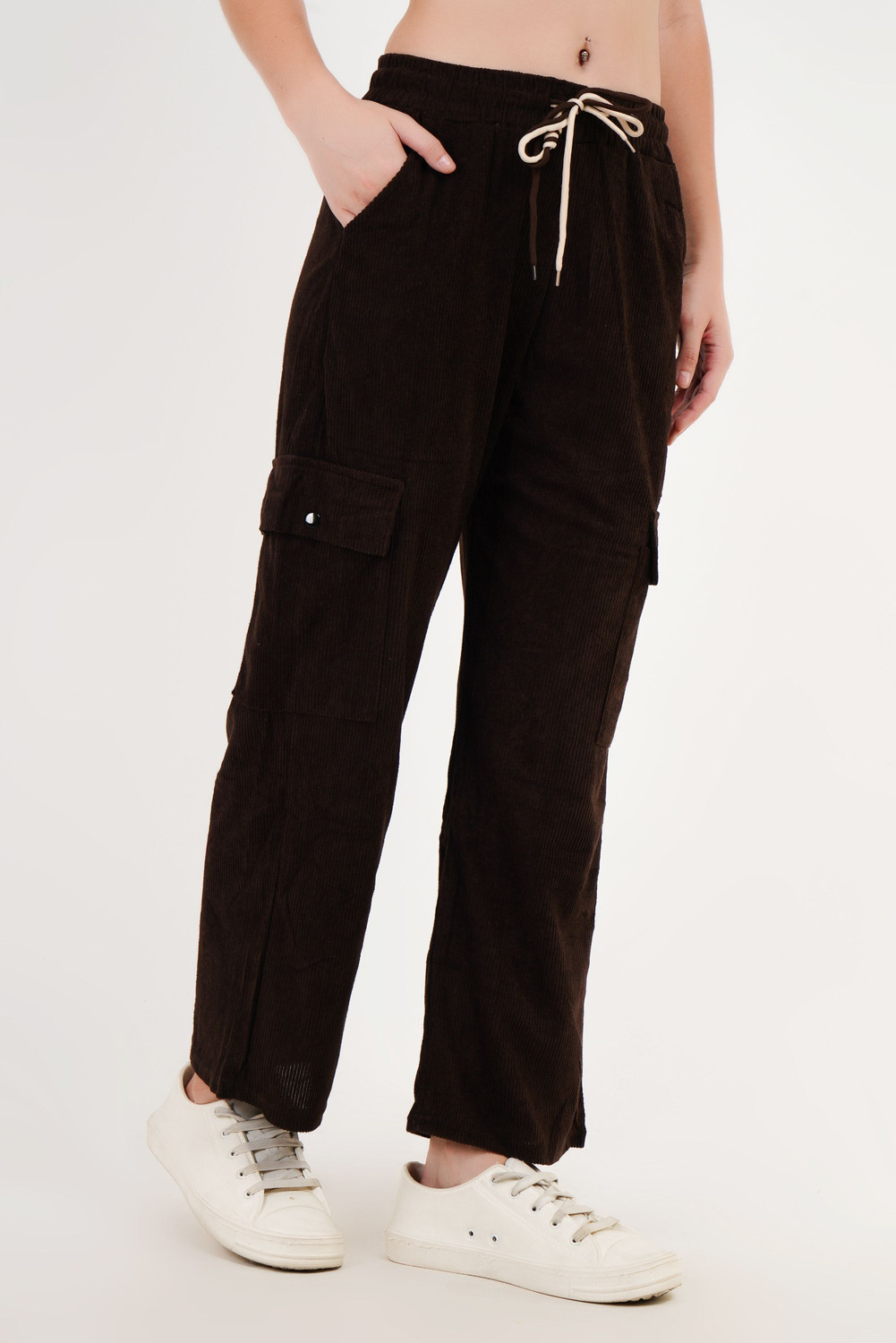 Image of ALIZATRADERS Regular Fit Women Brown Trousers