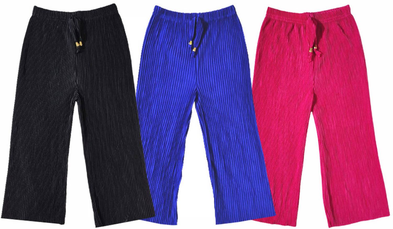100LUCK Relaxed Girls Black, Blue, Purple Trousers