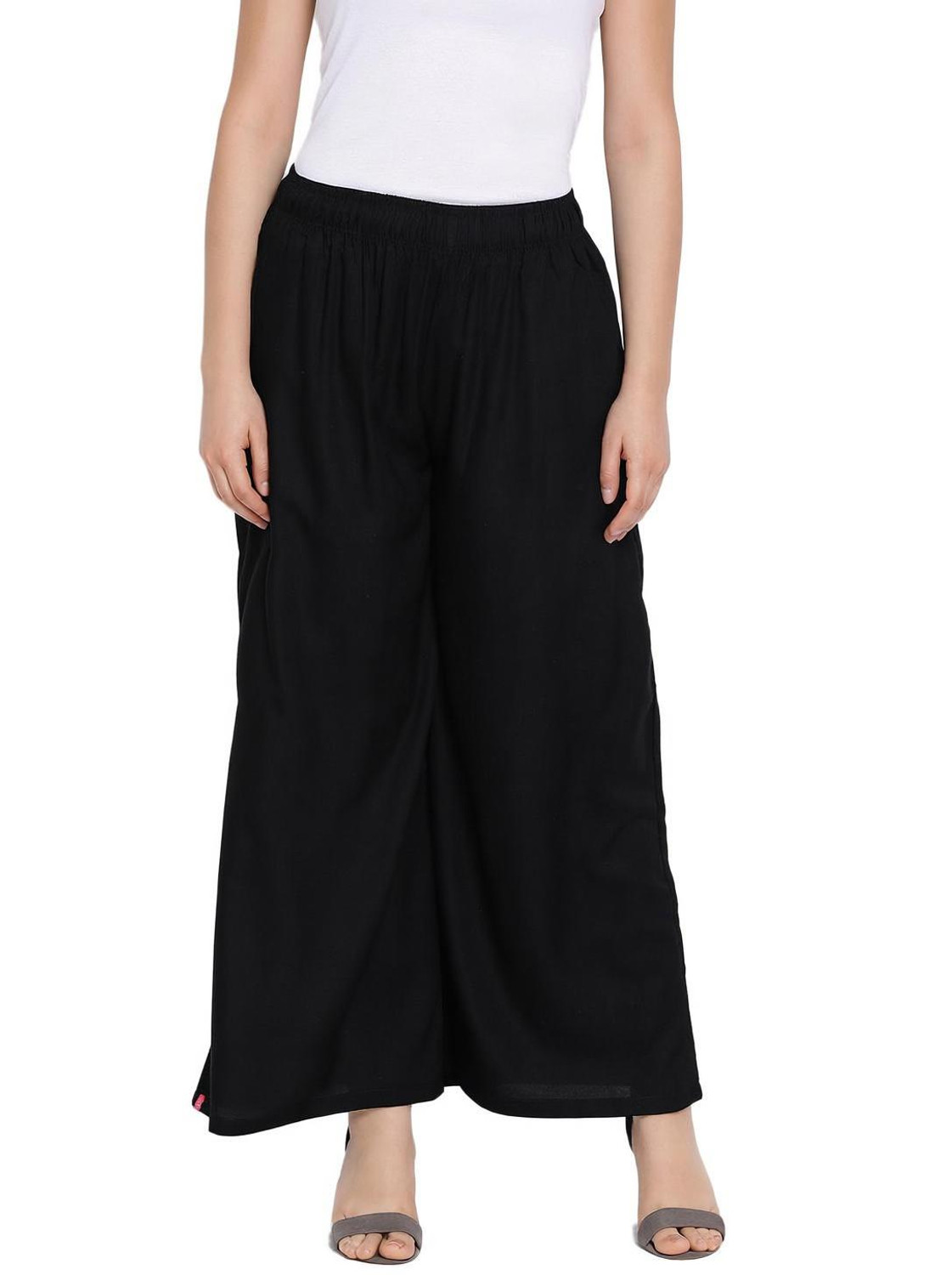 Image of Lyra Regular Fit Women Black Trousers