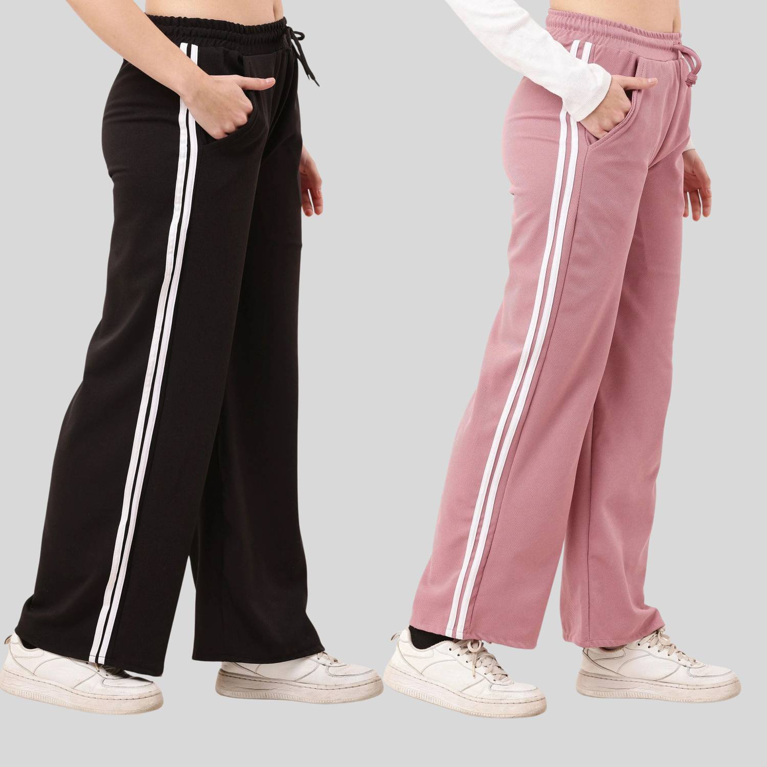 Amaira Fashion Loose Fit Women Black Trousers