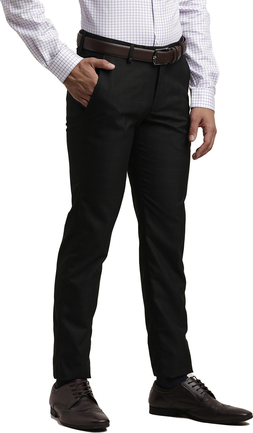 Image of TURTLE Skinny Fit Men Black Trousers