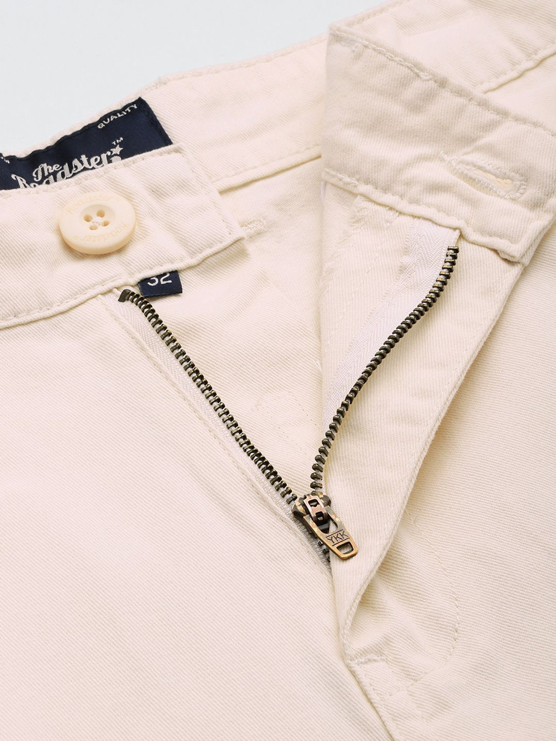 Image of Roadster Straight Fit Men White Trousers