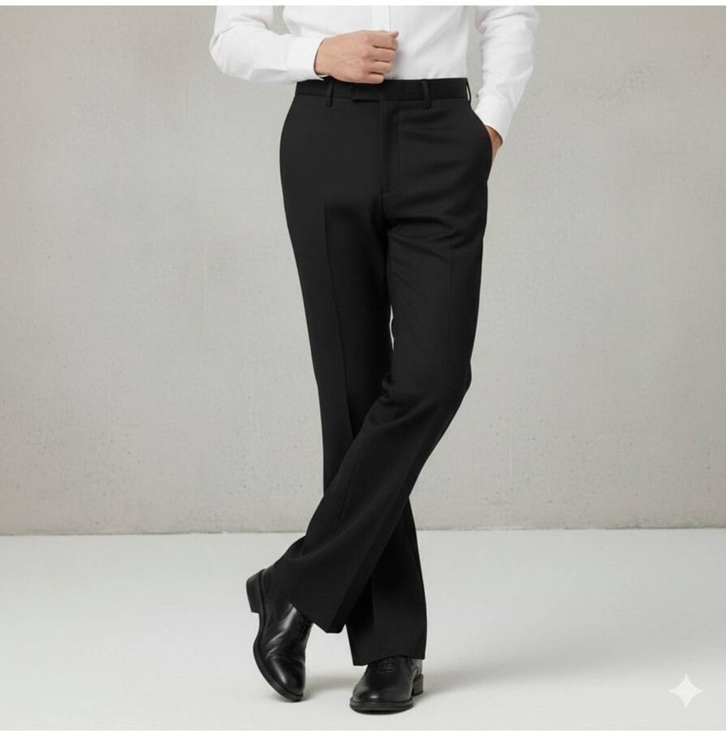 Trendd Straight Fit Black Trousers - Image 1