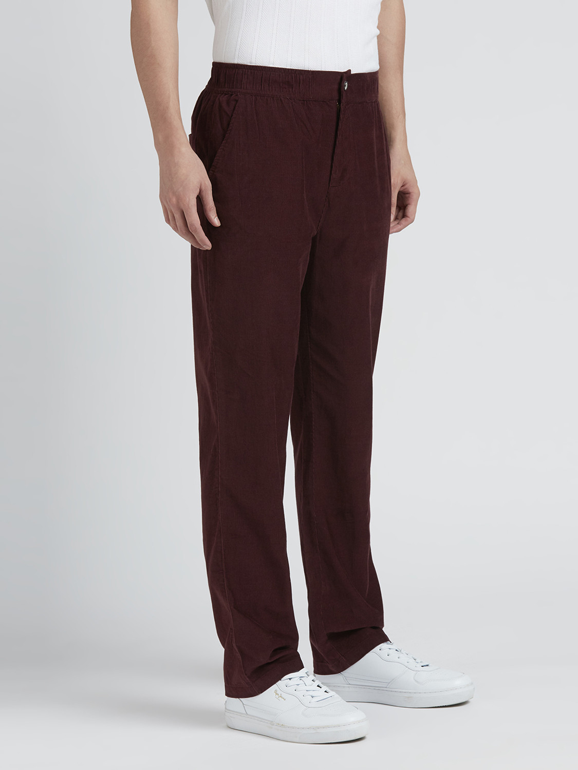 Image of Pepe Jeans Regular Fit Men Purple Trousers