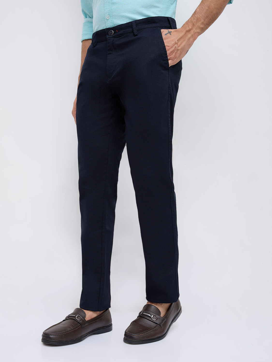 Image of KILLER Slim Fit Men Dark Blue Trousers