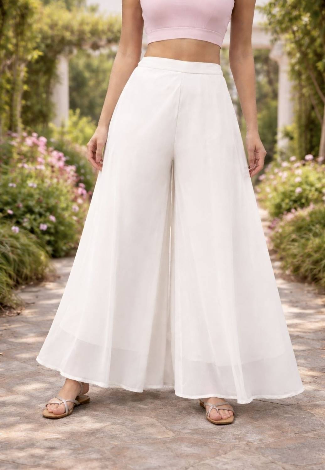 Plazowala Relaxed White Trousers - Image 1