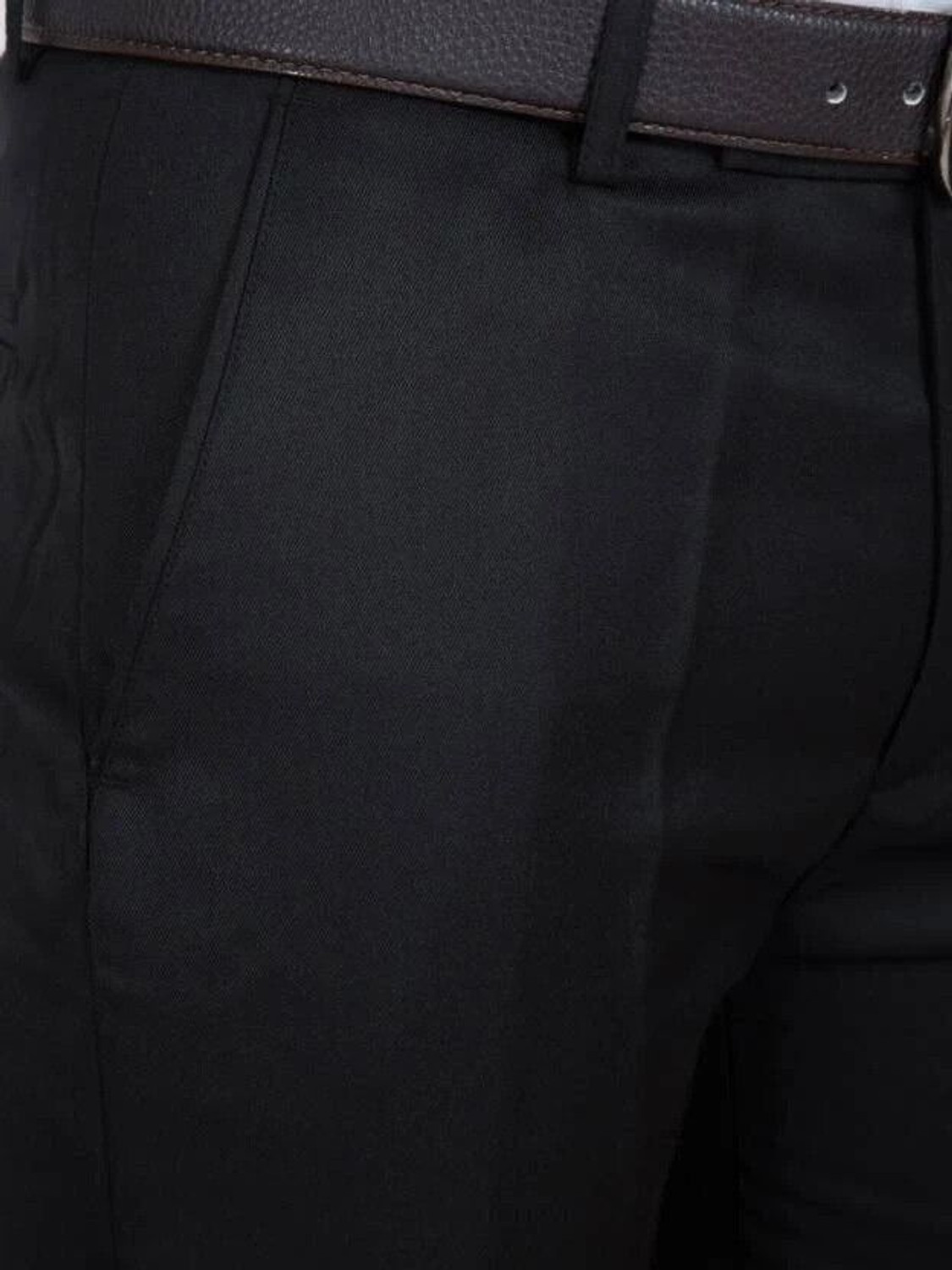 Image of Q AND K Comfort Fit Men Black Trousers
