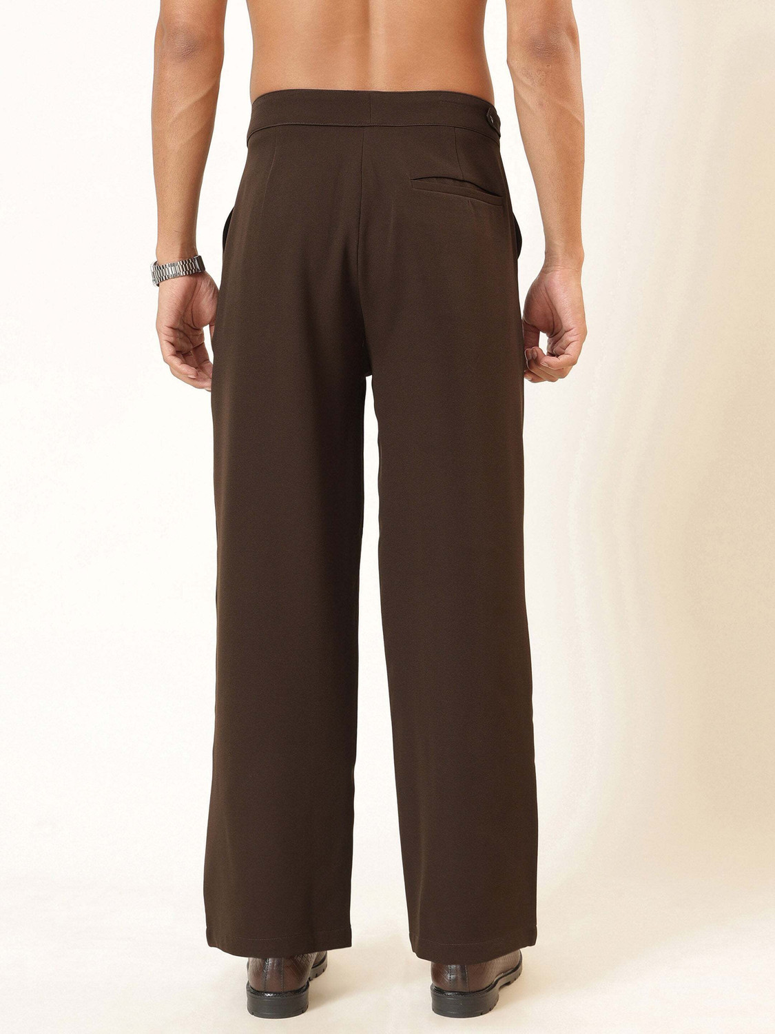 Image of MASCLN SASSAFRAS Relaxed Men Brown Trousers