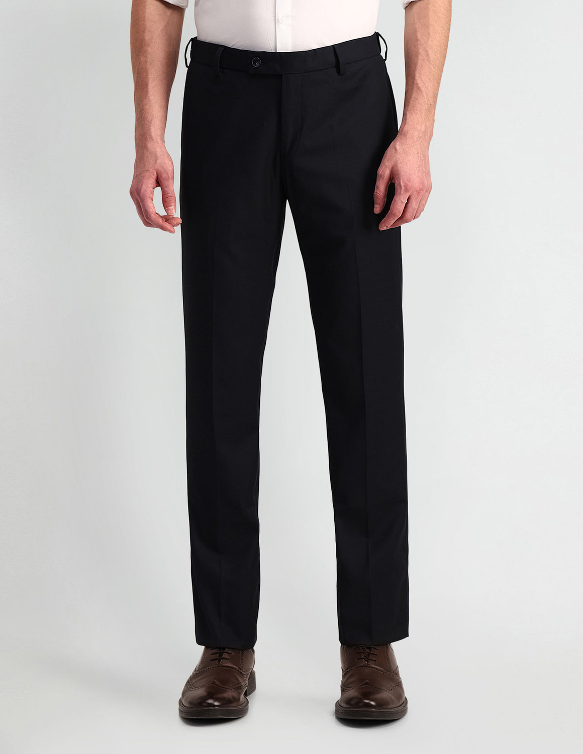 Image of ARROW Slim Fit Men Blue Trousers
