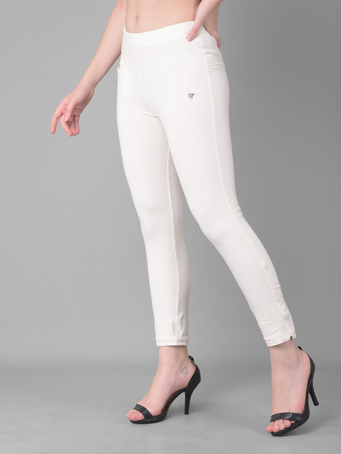 Image of Comfort Lady Regular Fit Women Cream Trousers