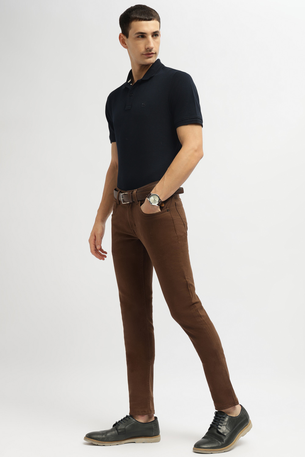 Image of PETER ENGLAND Regular Men Brown Jeans