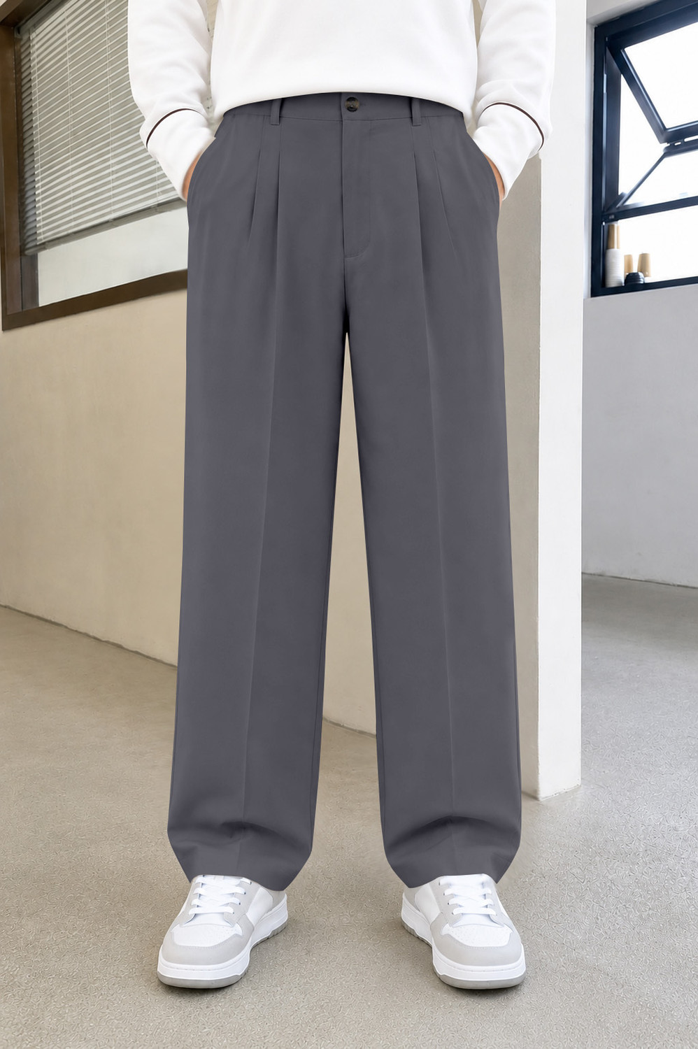 FTX Loose Fit Men Grey Trousers