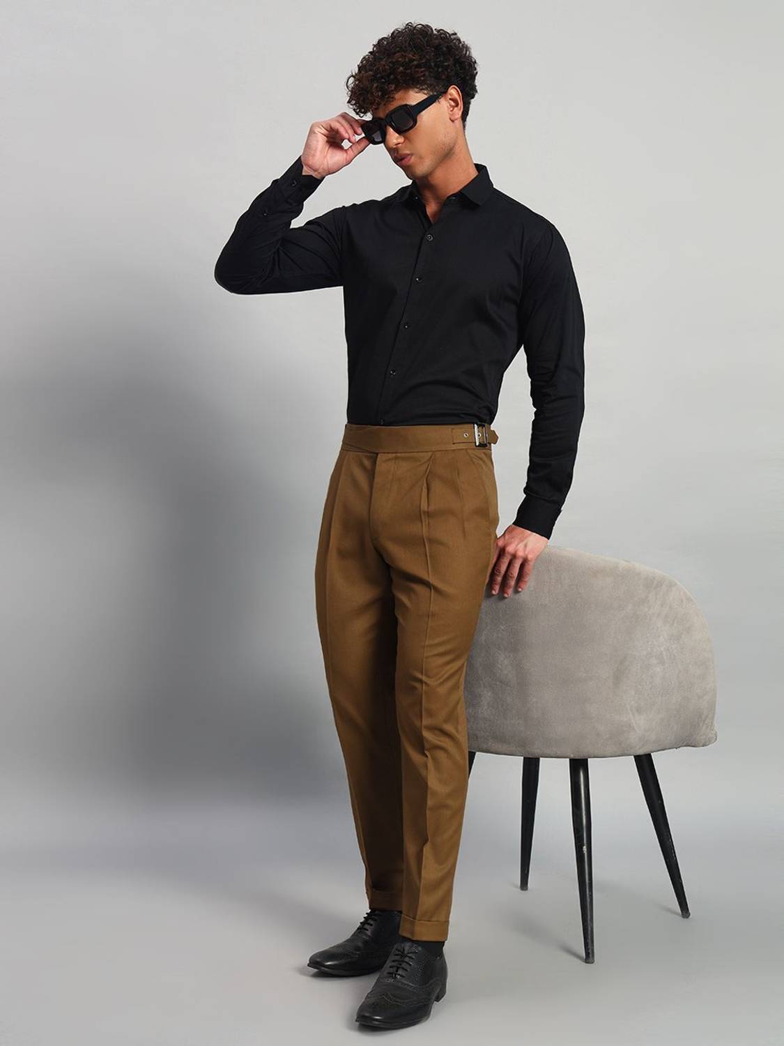 VIVA TRENDZ Men Brown Trousers - Image 5