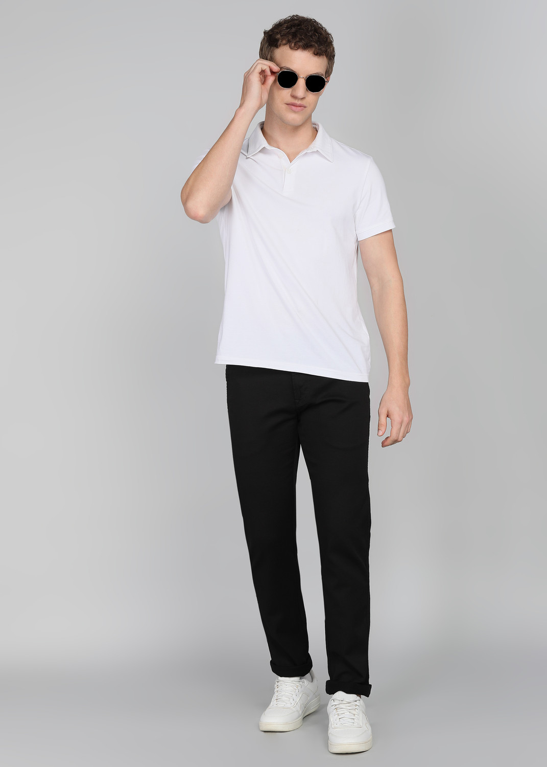 Image of INTEGRITI Slim Fit Men Black Trousers