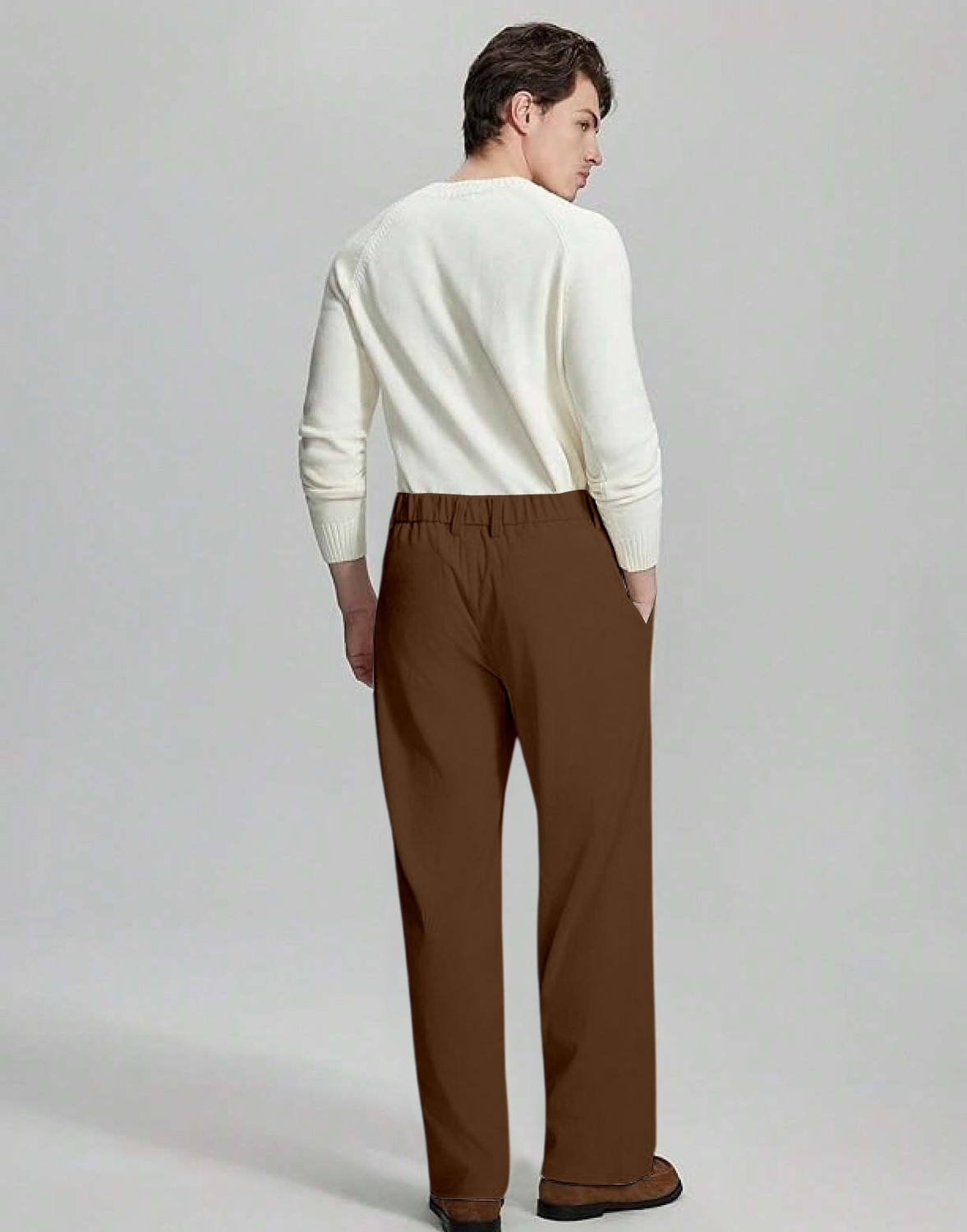 Image of Rajovati Regular Fit Men Brown Trousers