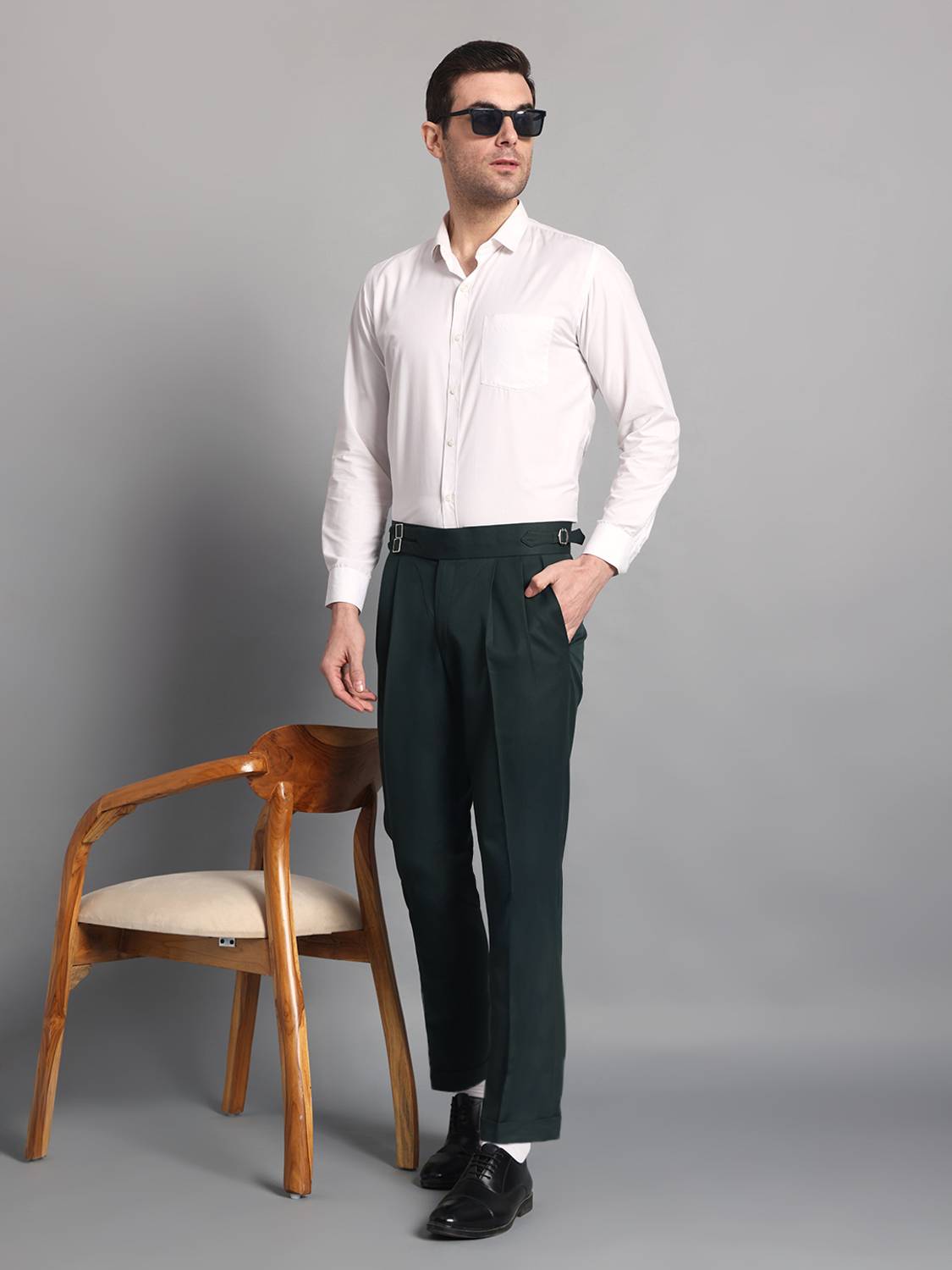 VASTRANU Regular Fit Black Trousers - Image 5