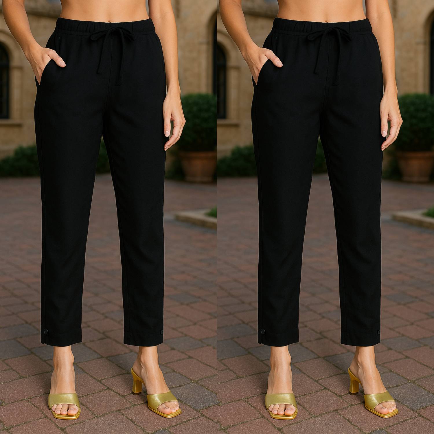 Andheriyas Enterprises Straight Fit Women Black Trousers