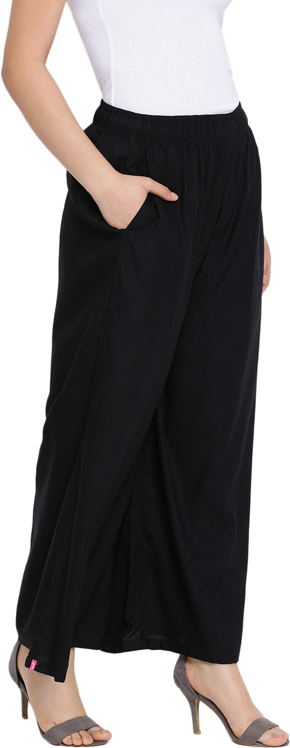 Image of Lyra Regular Fit Women Black Trousers