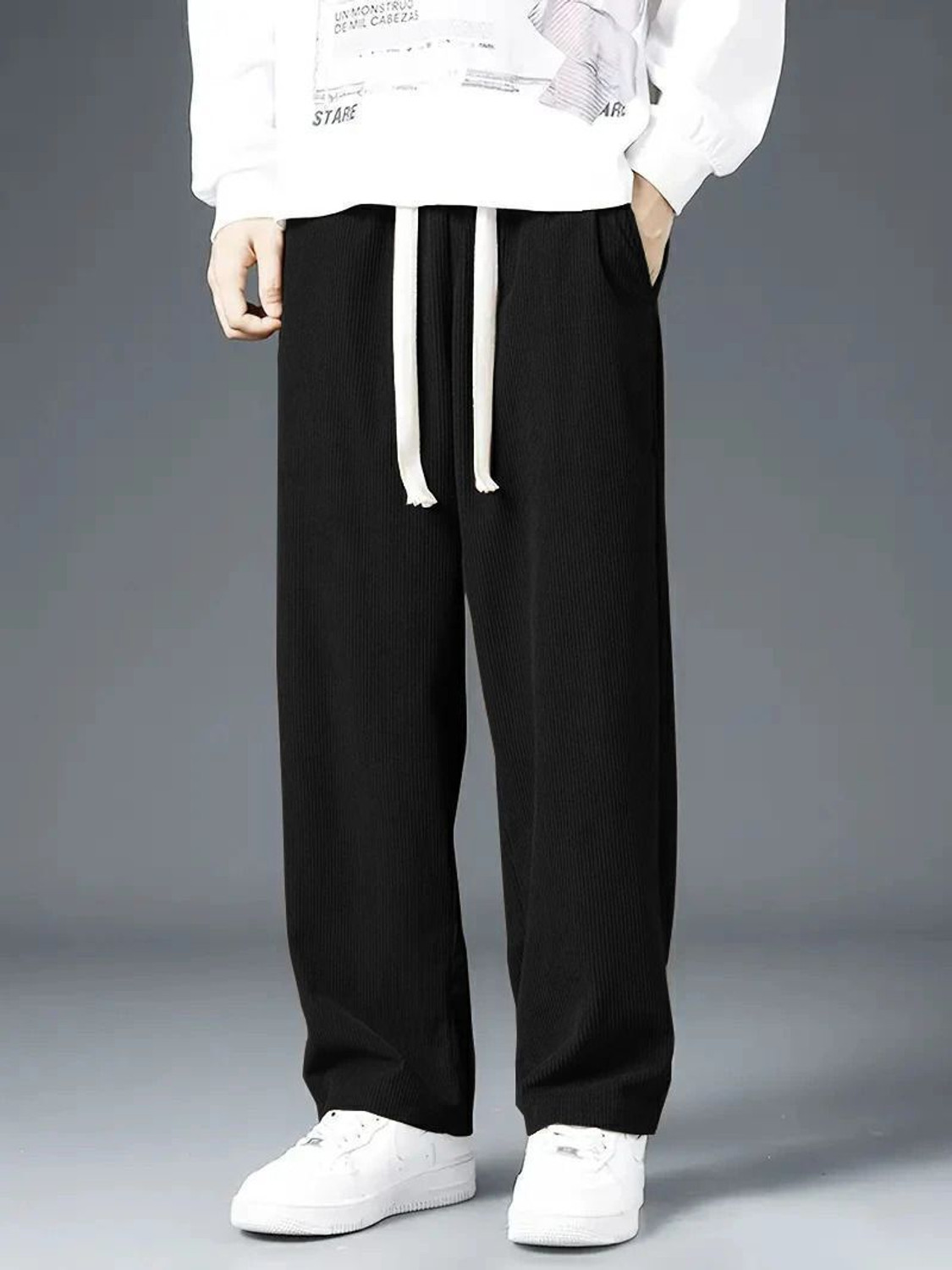 Image of Leriya Fashion Regular Fit Men Black Trousers