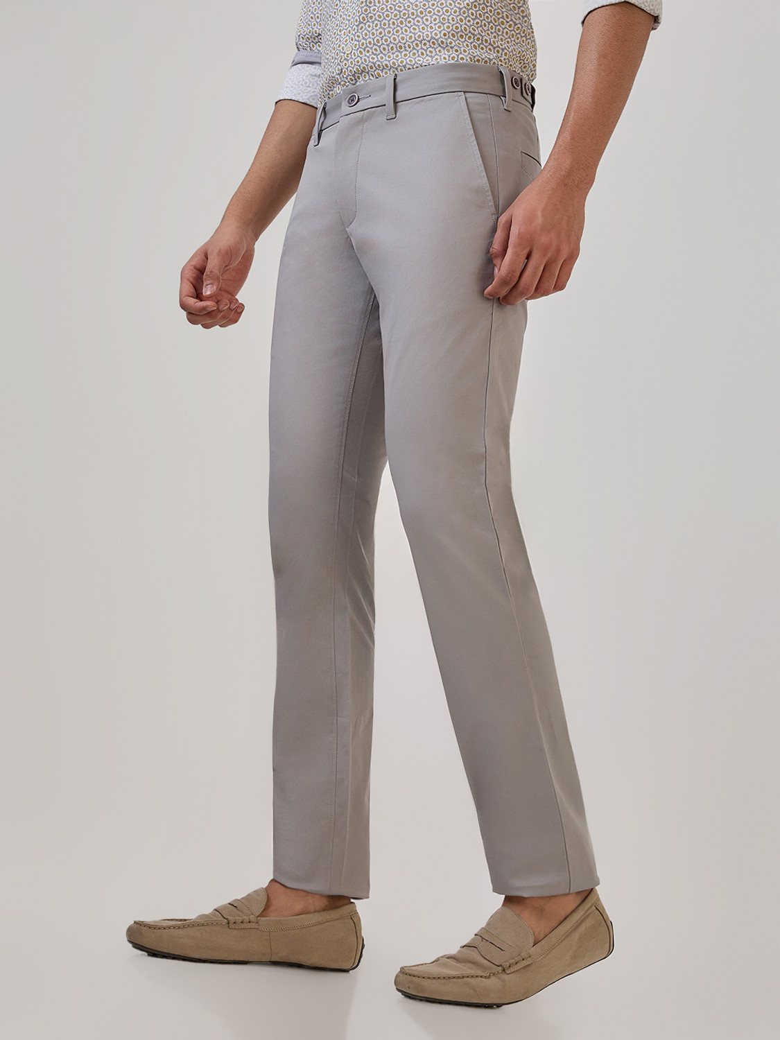 Image of PARX Tapered Men Grey Trousers