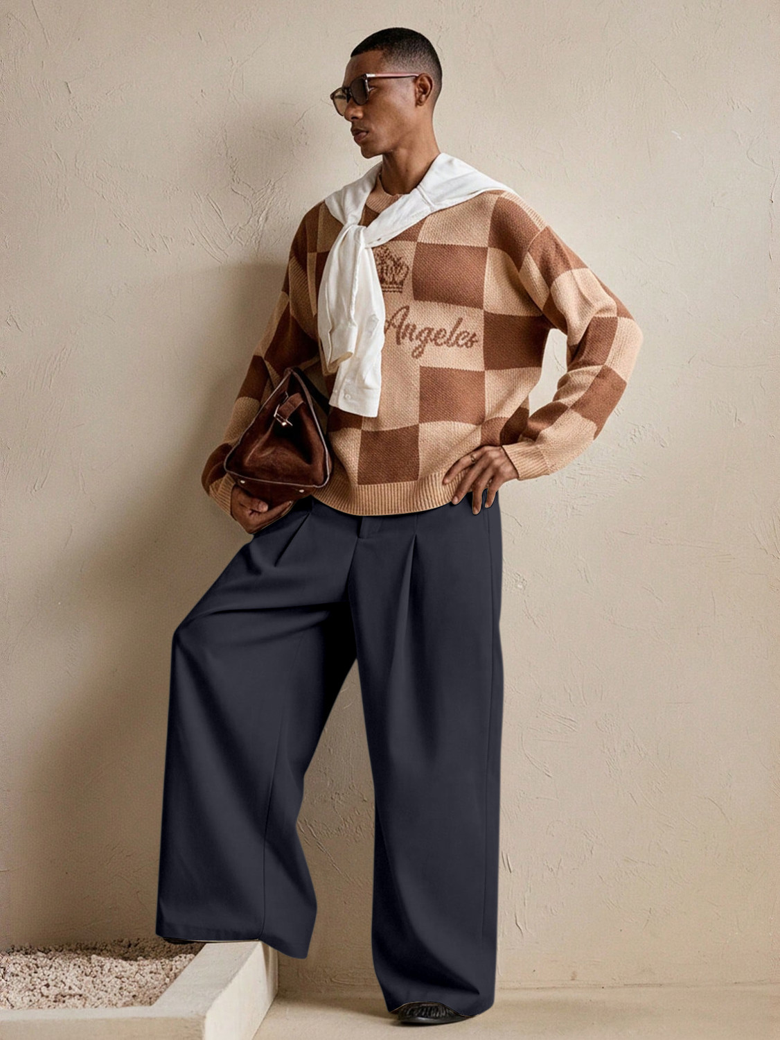 Image of Rajovati Loose Fit Men Grey Trousers