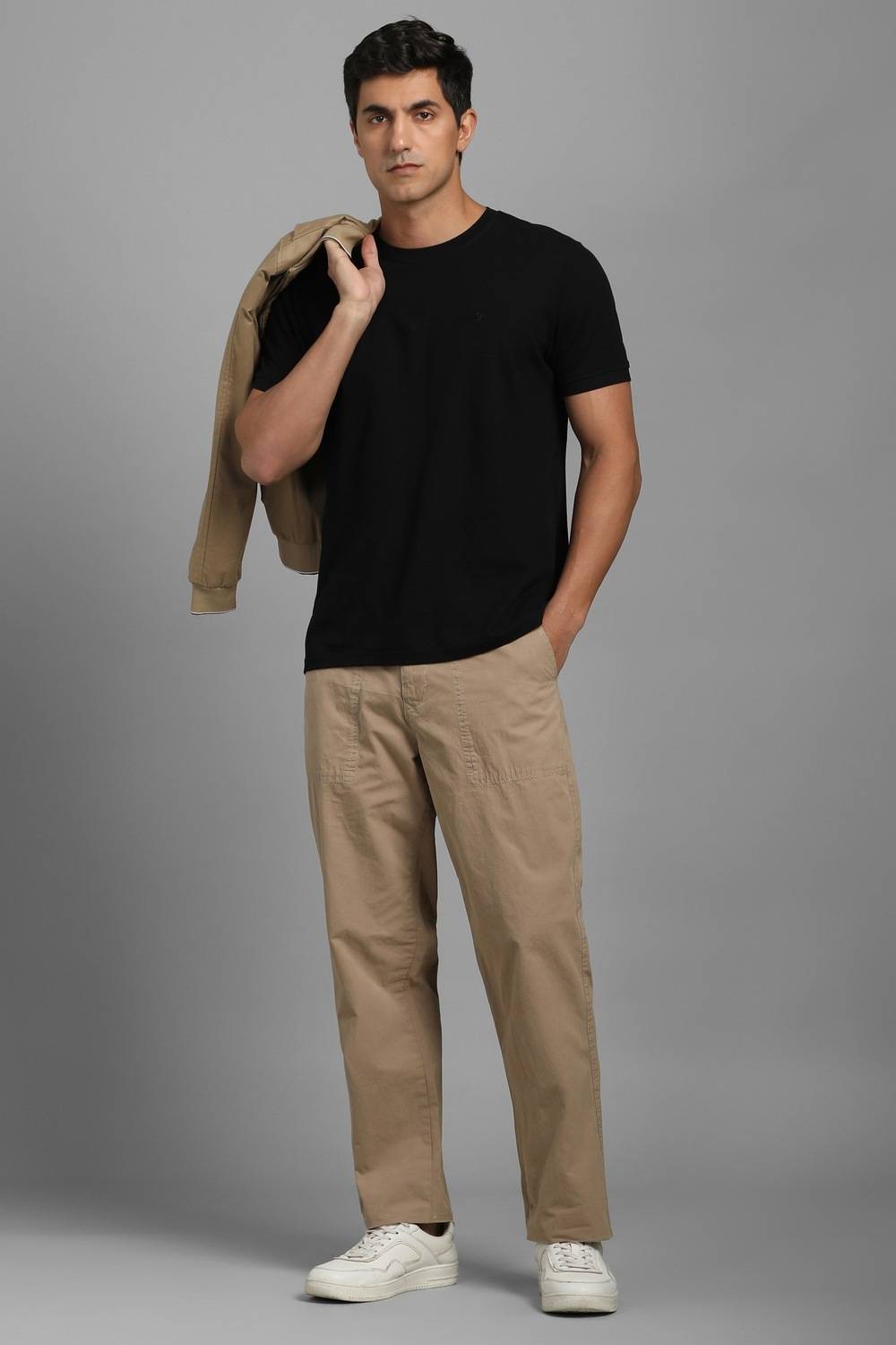 Louis Philippe Men Beige Trousers Regular Fit - Image 2