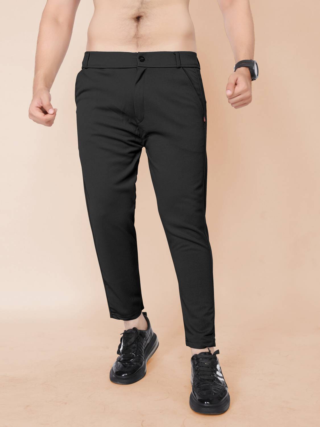Qyrox Men Black Track Pants - Image 4